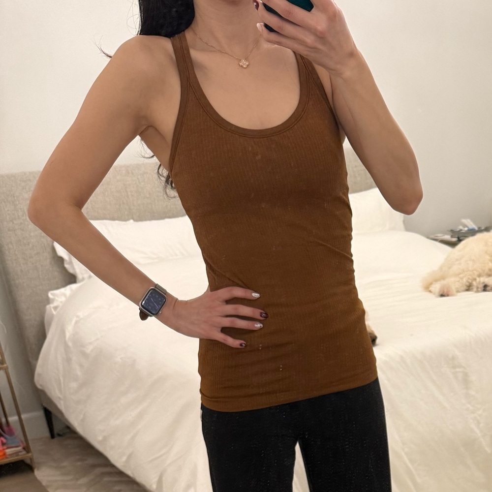 Lululemon Athletica Ebb to Street tank sz 6 brown